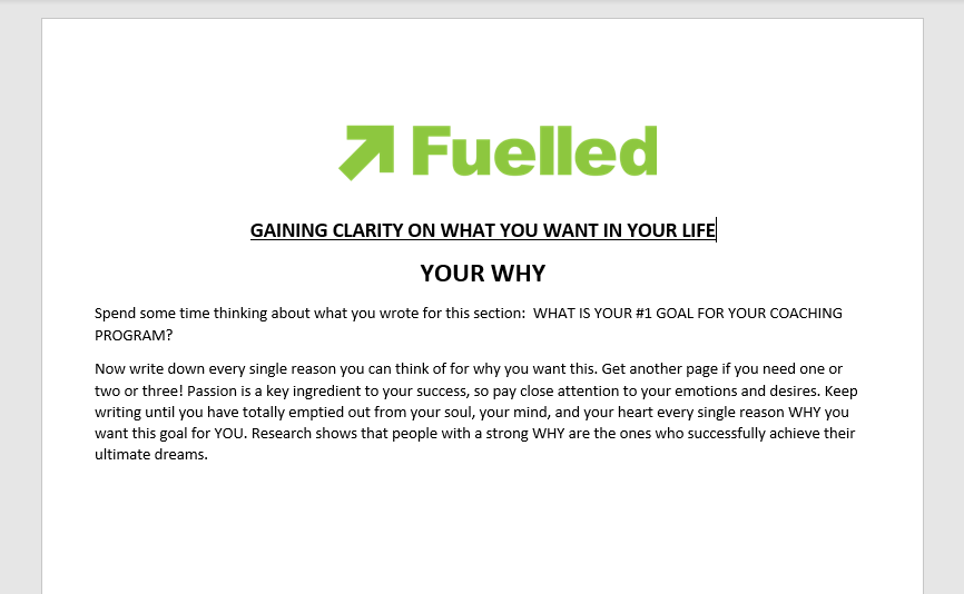 what's your why - fuelled